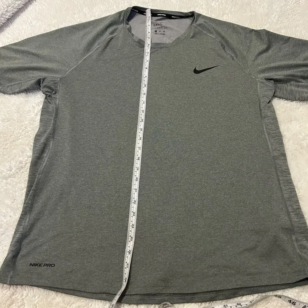 Nike Mens Bundle Slim Fit 2XL Green/Grey Workout Athleisure Luxe Shrt/Lng Sleeve - Picture 2 of 9